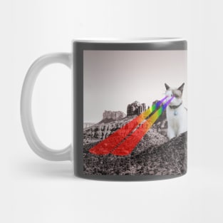 Space Cat is bored, watch out! Mug